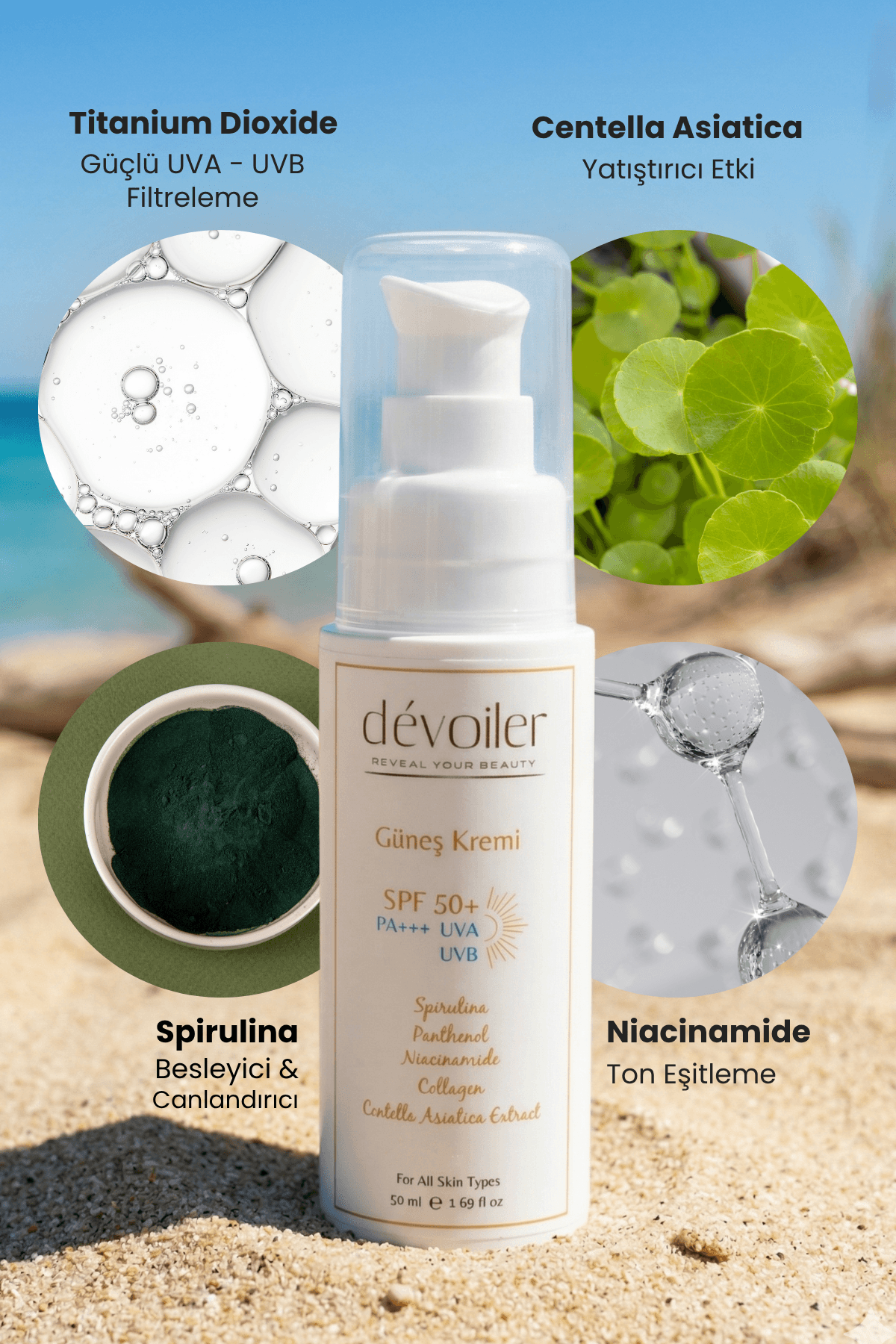 Güneş Kremi SPF 50+ PA+++ - Detay 2